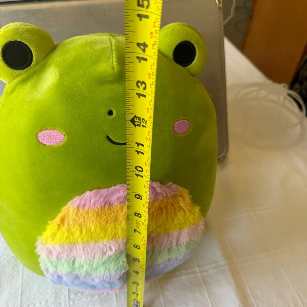 Squishmallow Wendy the Frog Plush with Rainbow Belly Easter collection 14